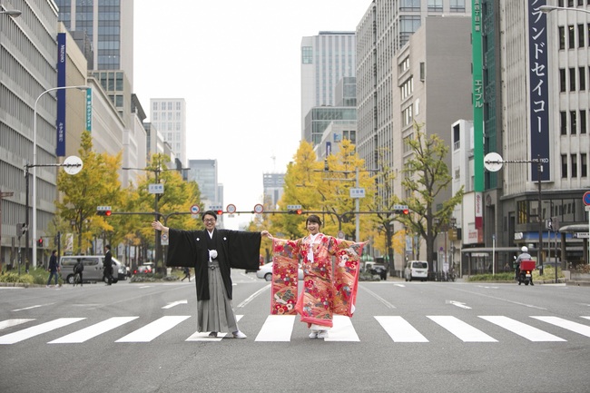 大阪御堂筋 結婚式和装前撮り 色打掛 写真.jpg