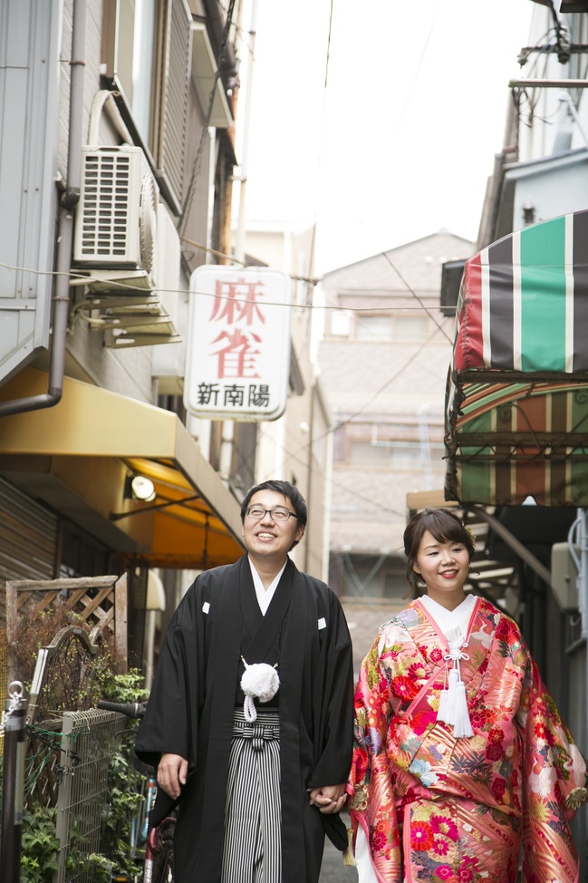フォトウエディング大阪新世界 色打掛 難波花嫁.jpg