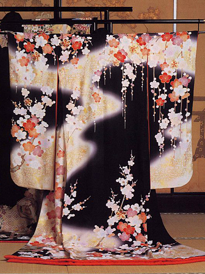 黒引き白ぼかし紅白梅