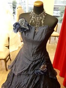 カラードレス 濃紺 ネイビーワッシャー加工