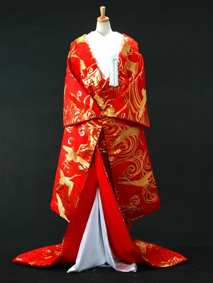 色打掛 赤地 　川島織物 龍村美術織物