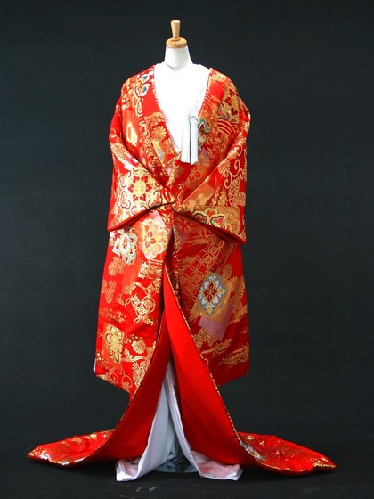 色打掛 赤地 　川島織物 龍村美術織物 等