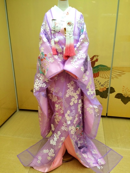 オーガンジーの打掛 さくら 丸紋【彩衣／さいごろも】