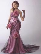 マーメイドラインのカラードレス（紫）