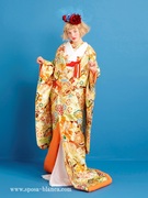 新作色打掛 シュガーケイ（赤以外）オレンジ 和モダン 和婚