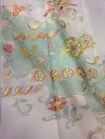 汕頭（スワトウ）刺繍の訪問着 レンタル衣装大阪丸福衣裳店（スポサブランカ）