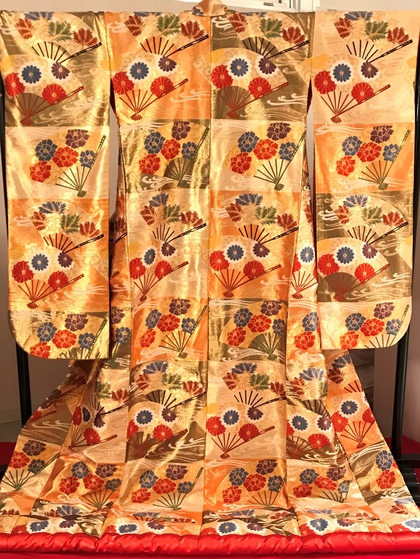 色打掛 金地 扇面　大人花嫁