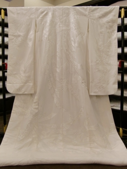 白無垢 のしめ鶴 ちりめん地 