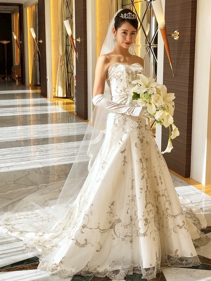 インポートドレス Aライン ウェディングドレス　FRANCE プロニプシア(Pronuptia Paris)