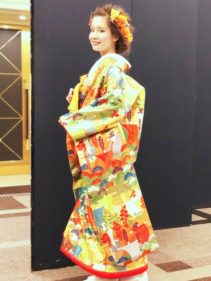 色打掛 赤以外 黄櫨染（こうろぜん）ミックスカラー 関西花嫁