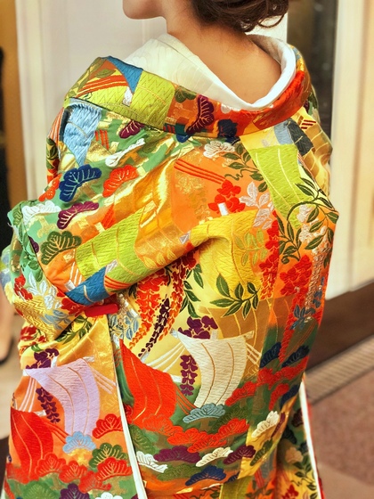 色打掛 赤以外 黄櫨染（こうろぜん）ミックスカラー 関西花嫁