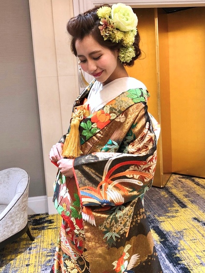 色打掛 おとな花嫁 落ち着きのある鳳凰柄 （赤以外）