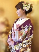 色打掛 品格のある古代紫