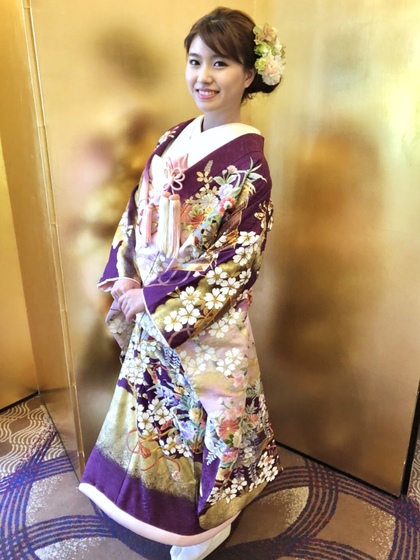 色打掛 品格のある古代紫