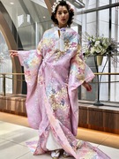 色打掛 オーガンジーピンク 引き箔「彩衣（さいごろも）」チュール