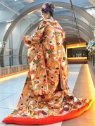 色打掛 唐織 小柄花柄吉祥文様 