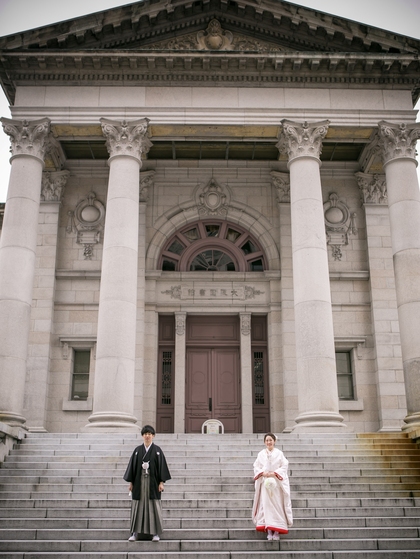 和装前撮り 白無垢赤フキ 大阪