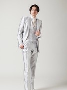 新郎衣装 ホワイトシルバー タキシード 