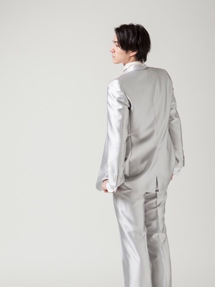 新郎衣装 ホワイトシルバー タキシード 
