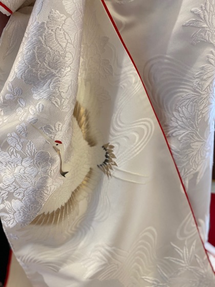 白無垢 赤こぶき 刺繍 和装結婚写真