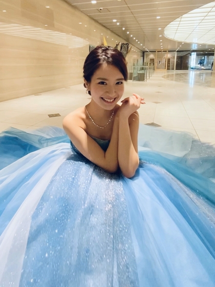 KIYOKO HATA(キヨコハタ)新作カラードレス ブルーグレー