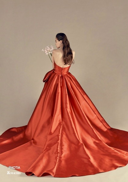 Irida maison イリーダメゾン PHOTIA カラードレス テラコッタ オレンジ