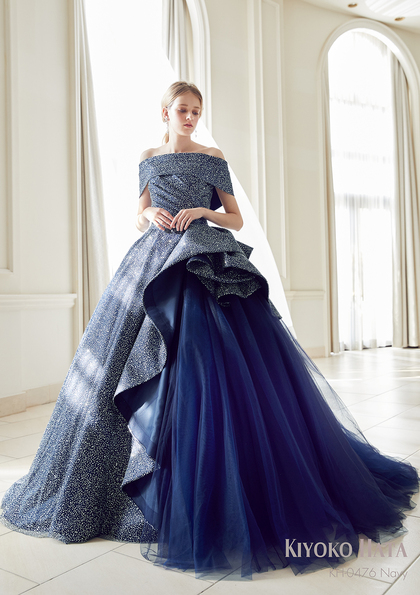 キヨコハタ カラードレス ネイビー（グリッター）