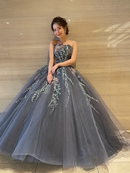 Lulu felice(ルル・フェリーチェ) グレー カラードレス