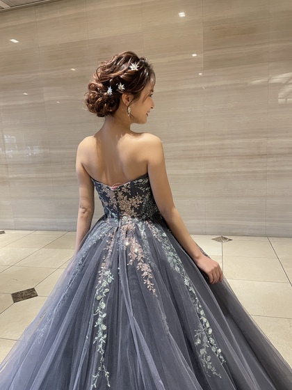 Lulu felice(ルル・フェリーチェ) グレー カラードレス