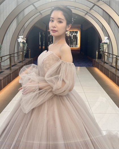 KIYOKOHATAヌードブラウン バルーンスリーブ付き