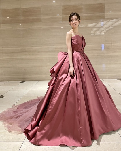 JILLSTUARTローズピンクカラードレス