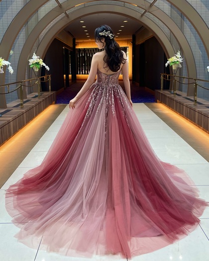 Lulu felice　ピンクグラデーションドレス