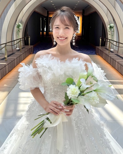 ふんわりかわいいチュールウェディング